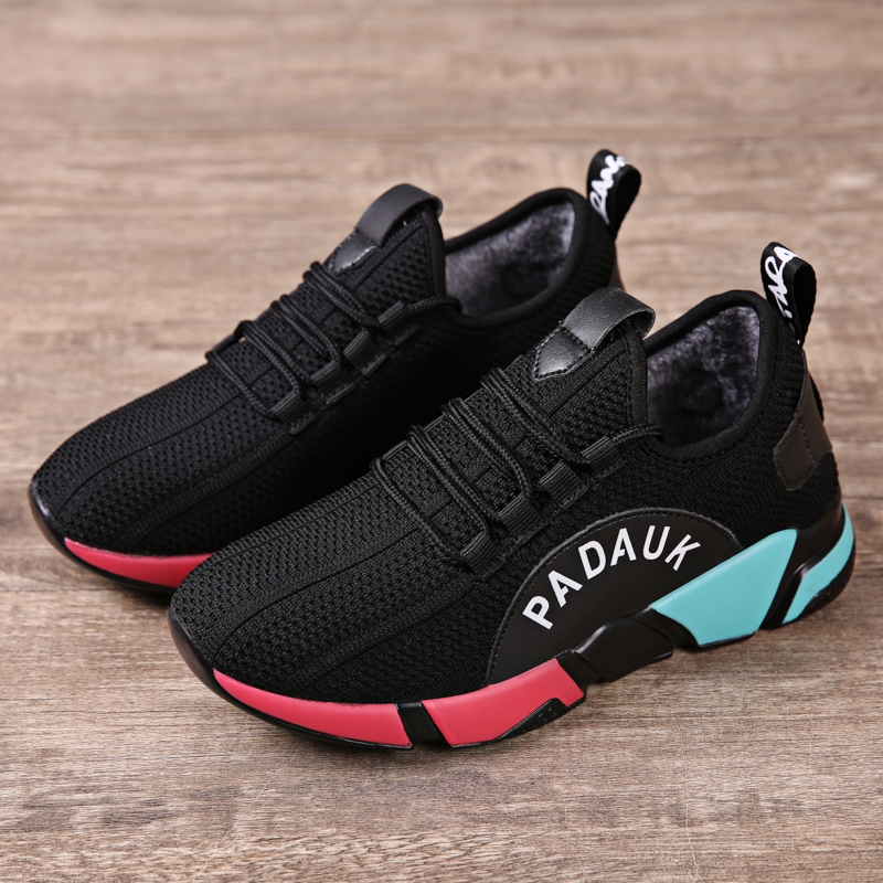 秋冬新款棉鞋女鞋飞织加绒保暖