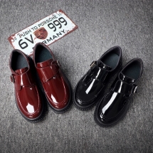 共享 RS010-1 加绒 松糕厚底漆面套脚皮鞋(量大优惠)