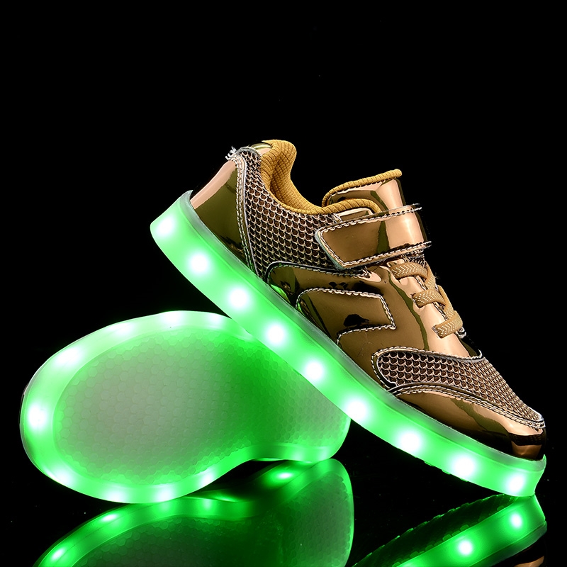 儿童网面灯鞋可充电11种灯色