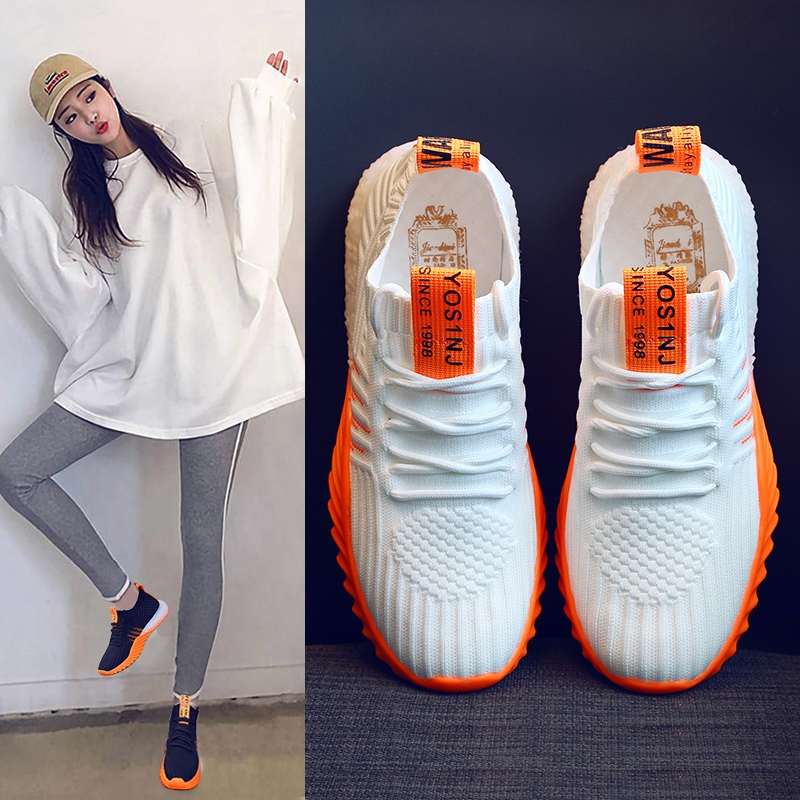 锡兰王子-新款果冻椰子鞋女运动鞋飞织韩版学生透气健身鞋冷粘