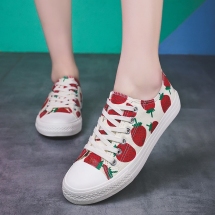 达星鞋业春季小白鞋草莓低帮帆布鞋 学生鞋