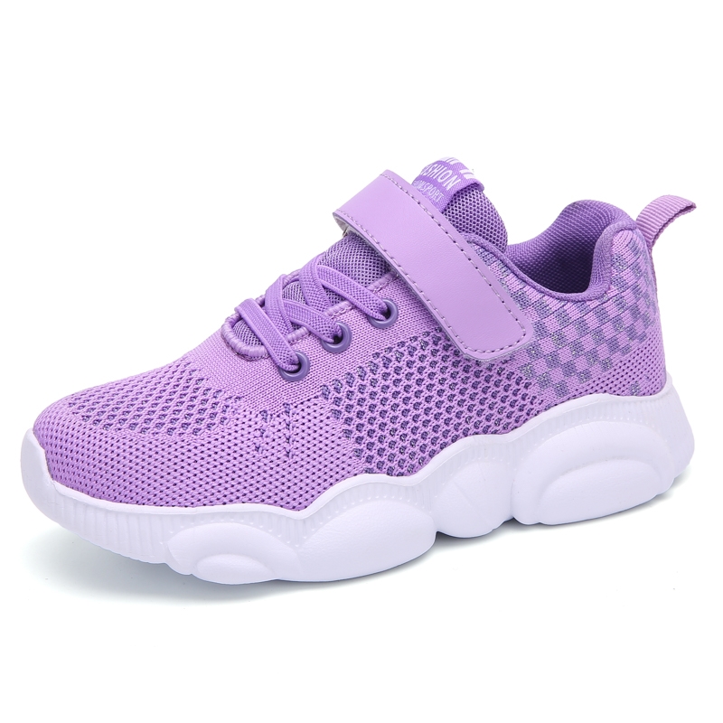 儿童飞织透气小熊底休闲运动鞋