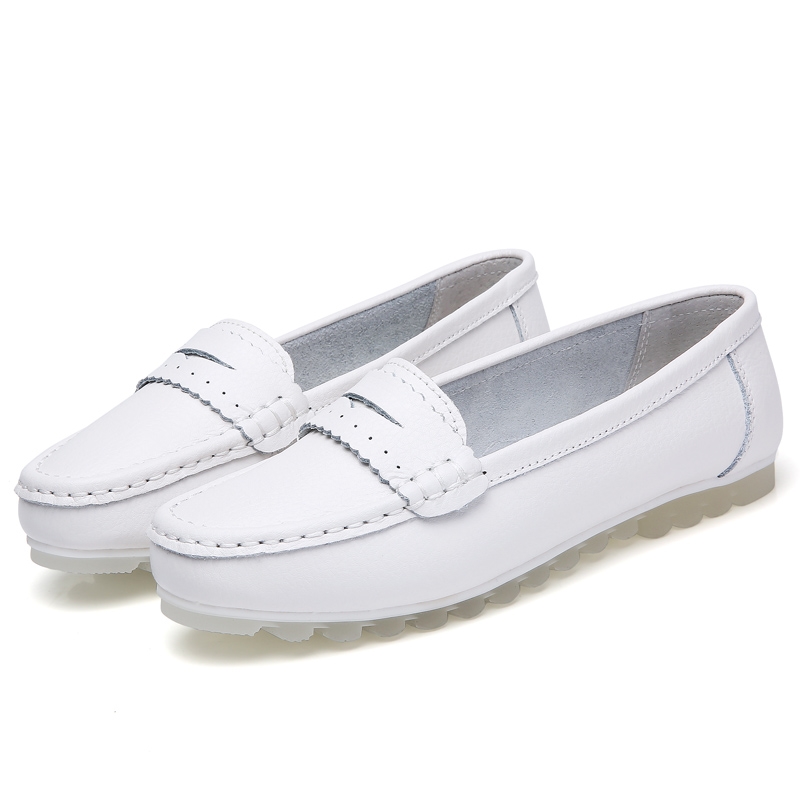 白色真皮护士鞋（35-40）1色批38