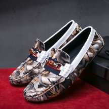 【锡兰王子】-豆豆鞋-H1655新款四季迷彩豆豆皮鞋男个性男鞋