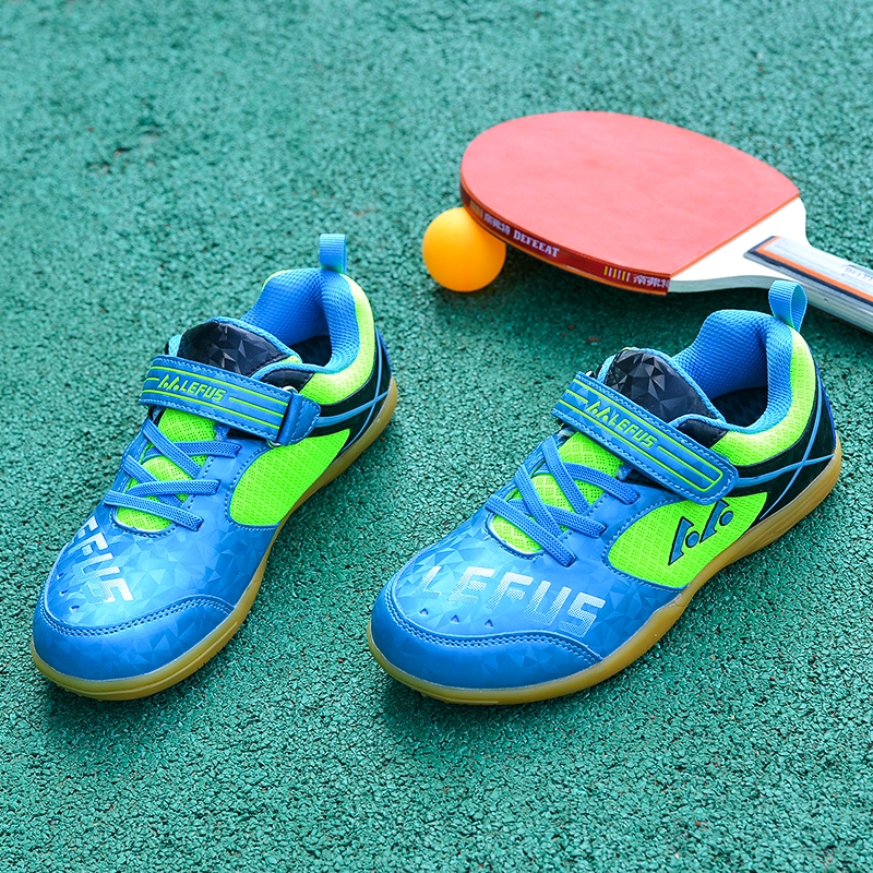 蓝战士 F802 雷弗斯专业乒乓球童鞋31-37 控价80元，带视频