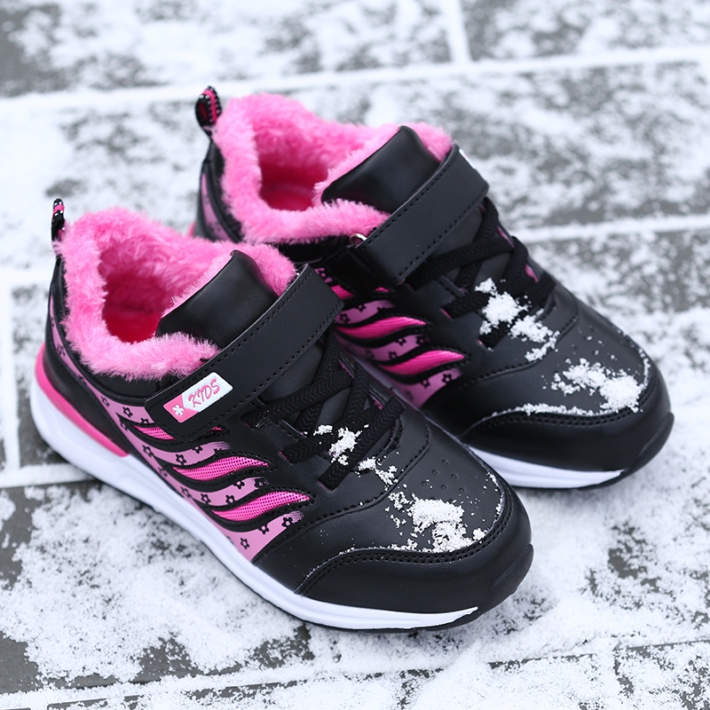 冬季童鞋棉鞋 加毛保暖棉鞋 儿童鞋雪地靴