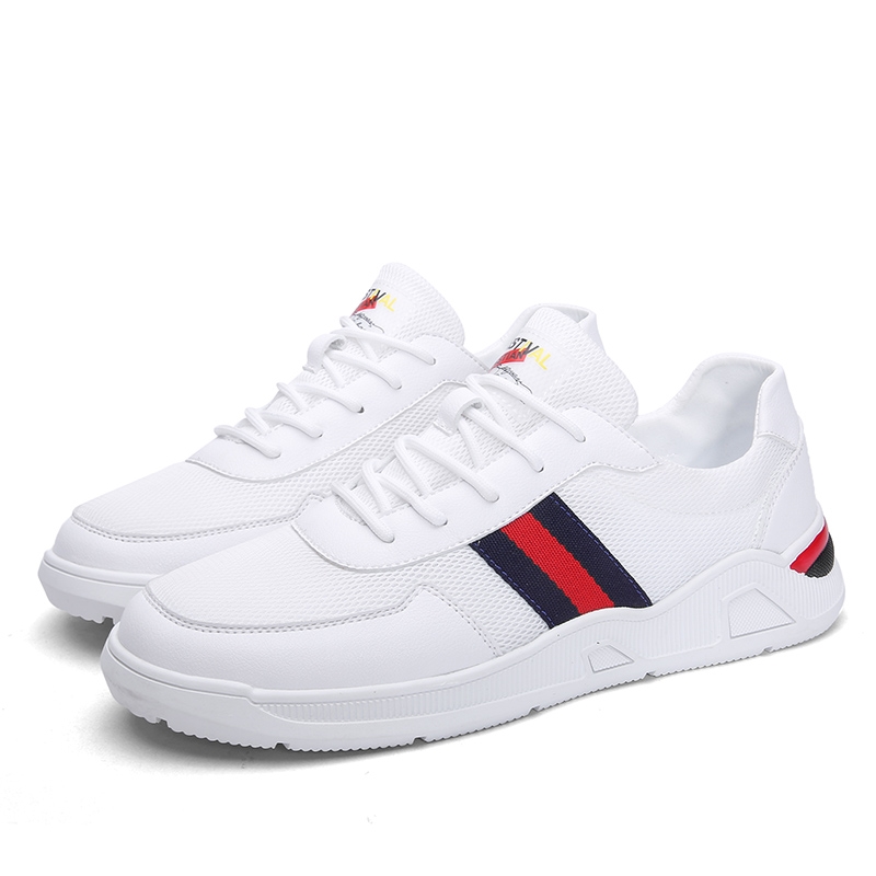 走索男鞋夏季2019新款网面小白鞋男透气网鞋潮流白色板鞋男士休闲鞋子