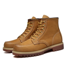 诚达9875代理价150，38-47，土黄色工装鞋，头层牛皮，只做单鞋，透气内里