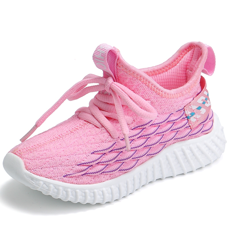 儿童时尚休闲飞织透气运动鞋