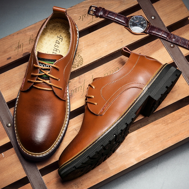 999惠安鞋 新款休闲皮鞋商务男鞋真皮鞋子男2316 38-44