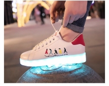 2019新款网布发光鞋 单鞋 童鞋 7彩发光鞋 USB充电灯