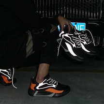 6088跨境大码3M反光夜光飞织运动跑鞋39-46