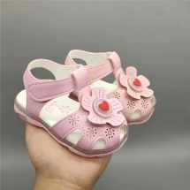 学步婴儿鞋批发发光爱心夏季宝宝凉鞋