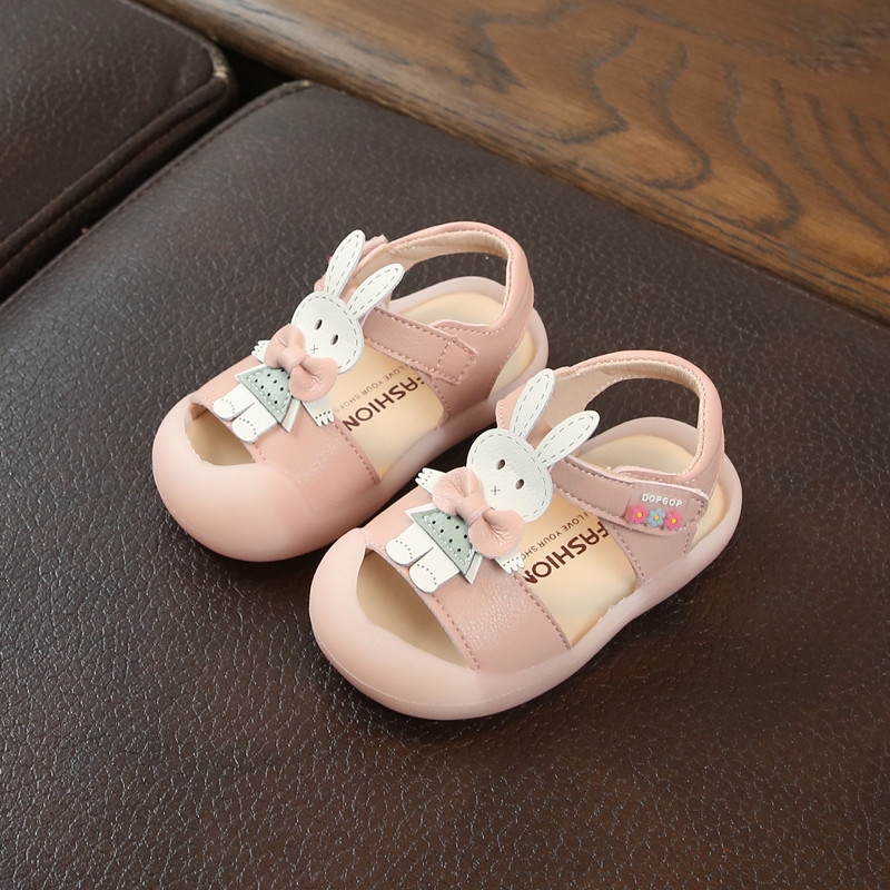 女宝宝软底学步鞋夏季包头1-3岁小童幼儿防滑