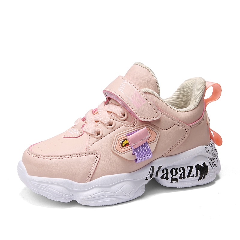 艾克斯工厂店新款儿童皮面潮鞋运动鞋19126米色 粉色 浅棕26-37码批42元