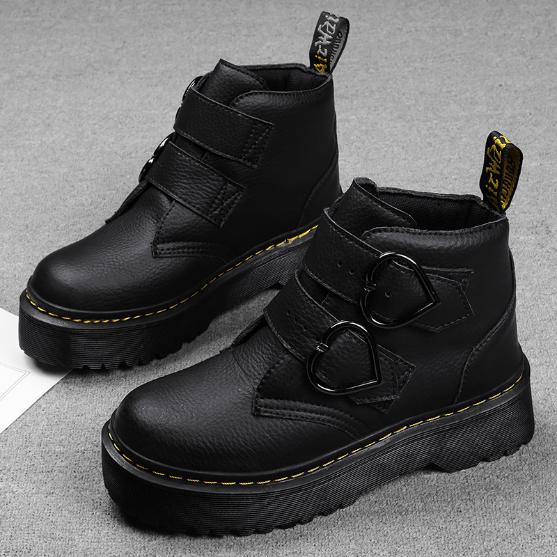 旭阳鞋业-1486，跨境秋冬新款马丁女鞋，美式潮流休闲鞋