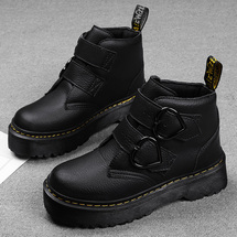 旭阳鞋业-1486，跨境秋冬新款马丁女鞋，美式潮流休闲鞋