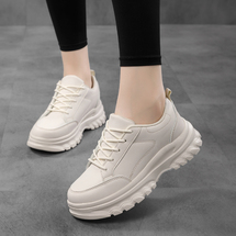 嘉航20226 爆款跨境增高女鞋超轻大码皮面老爹鞋35-42