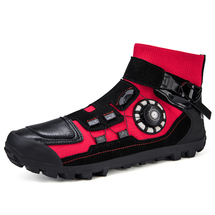 男士机车鞋 高帮摩托车鞋