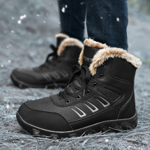 越行鞋业跨境雪地靴男冬季加绒加厚保暖马丁户外防水大码棉鞋
