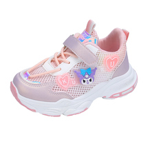 浩利隆806新款单网女童运动鞋透气网鞋魔术贴百搭潮鞋