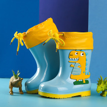 高品质双色儿童雨鞋四季可穿加绒保暖防时尚大方水鞋雨靴一件代发