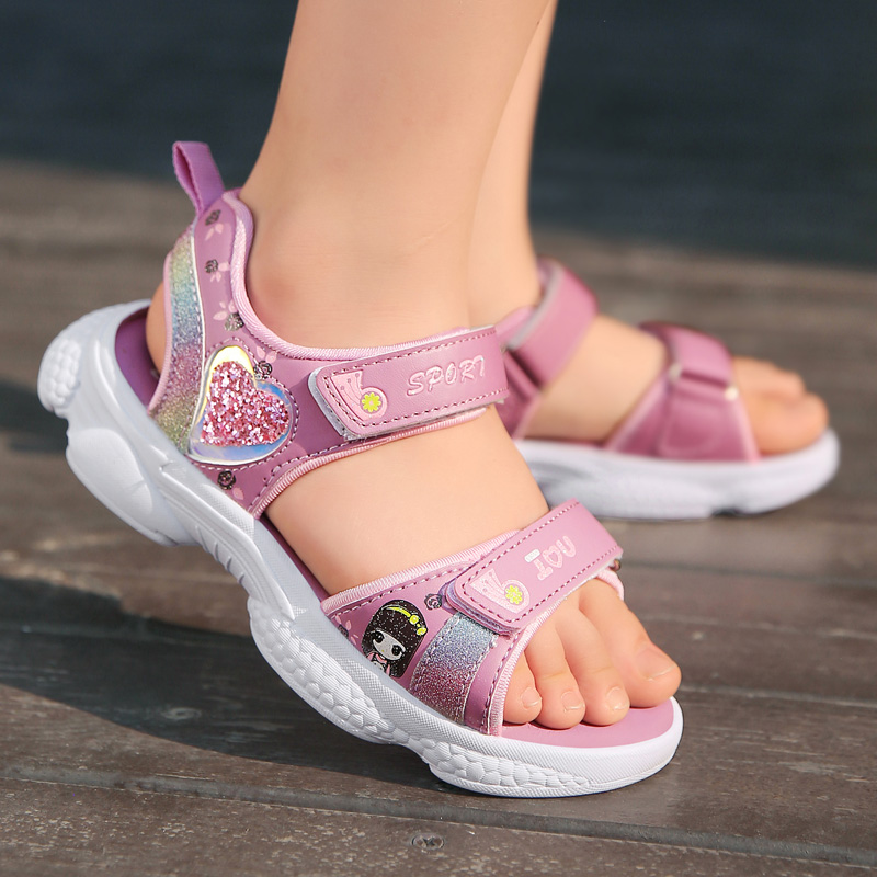 女童沙滩鞋(仓库现货，提早报单提早拿货)