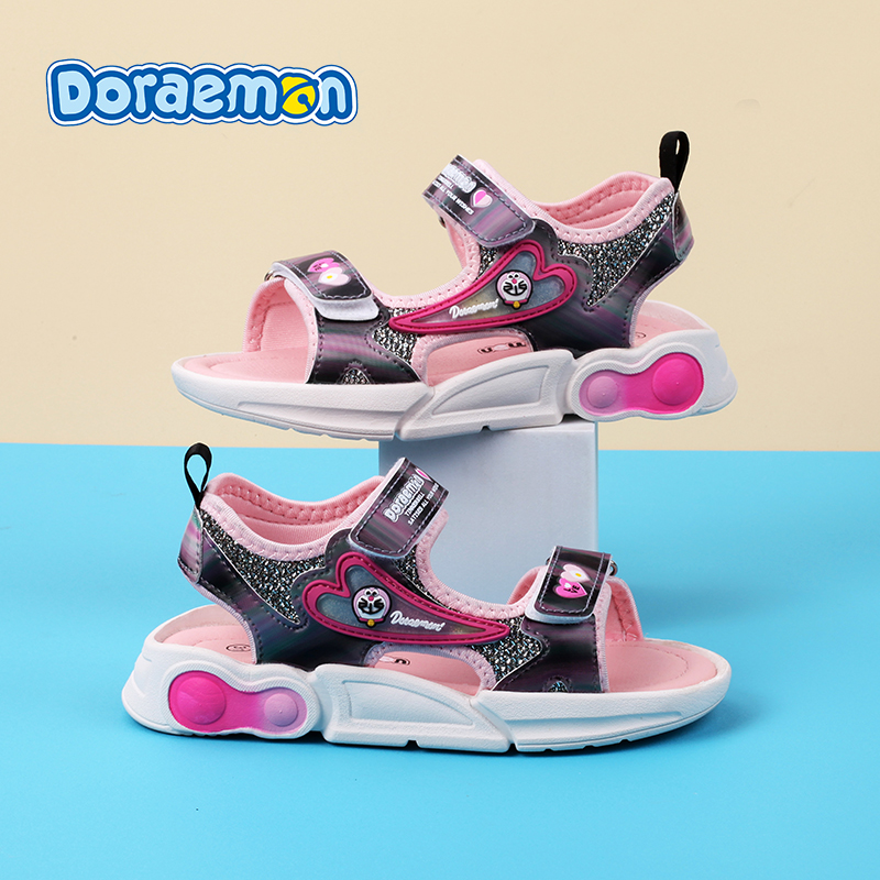 哆啦A梦2021新款女童凉鞋夏季儿童沙滩鞋中大童公主软底防滑童鞋