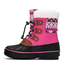 猎鸭系列儿童雪地靴29-37码（黑色。粉色。棕色。蓝色。黑粉）