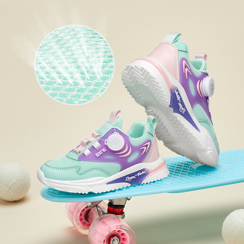 公版童鞋网面旋转扣女童鞋