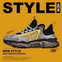 森雅 时尚四季涂鸦潮鞋