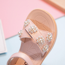 2022夏季新款女童凉鞋公主鞋珍珠软底女童儿童小女孩时尚沙滩