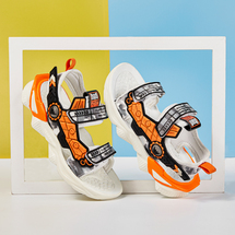 机甲男童凉鞋黑黄，黑绿，米黑（28-38）