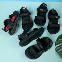 儿童沙滩凉鞋黑绿，黑红，黑白（28-38）