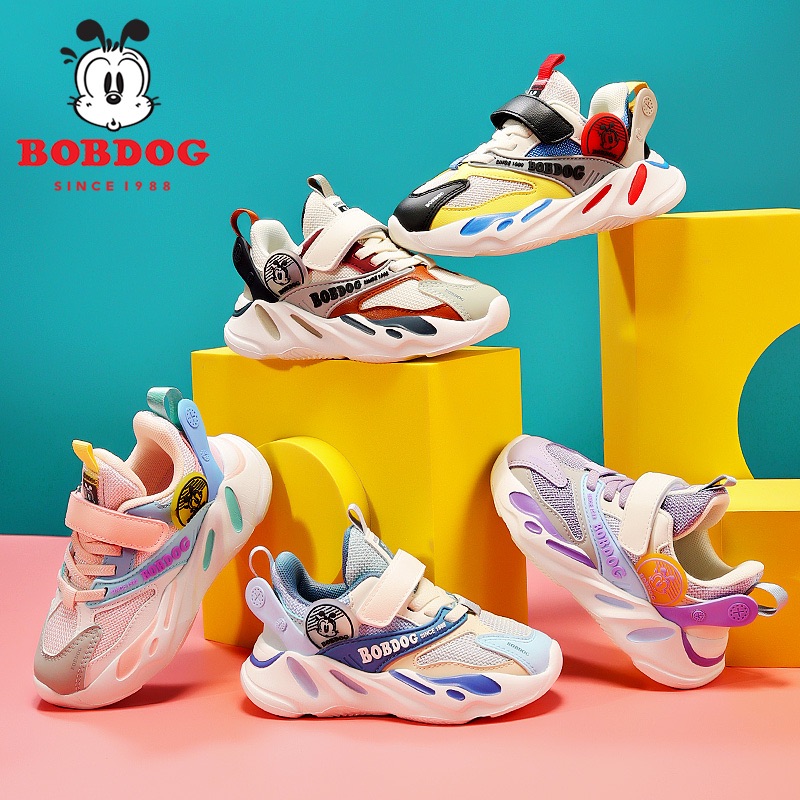 飞鱼巴布豆A034网面男女童运动鞋26-37码