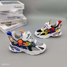 2022秋季新款蜘蛛俠雙網(wǎng)超輕EVA底內套線休閑運動鞋批發(fā)