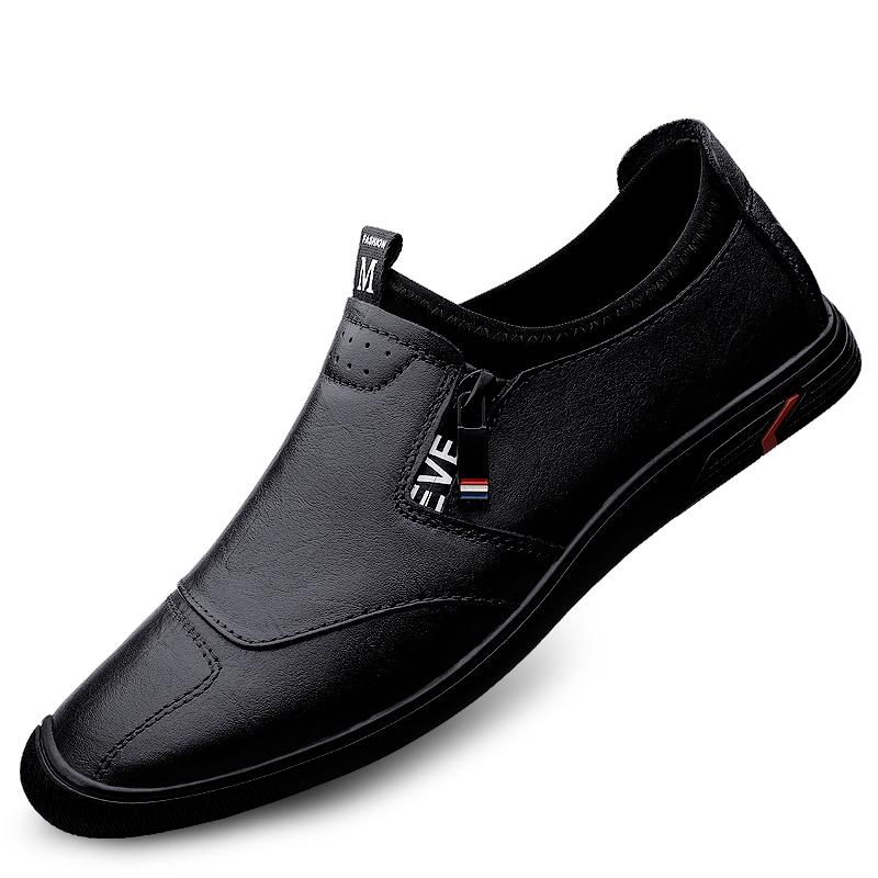 新款休闲皮鞋，出厂价110 黑色 棕色 37-45