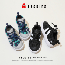 Abckids童鞋透气轻便帆布童鞋户外休闲儿童运动鞋学生鞋放