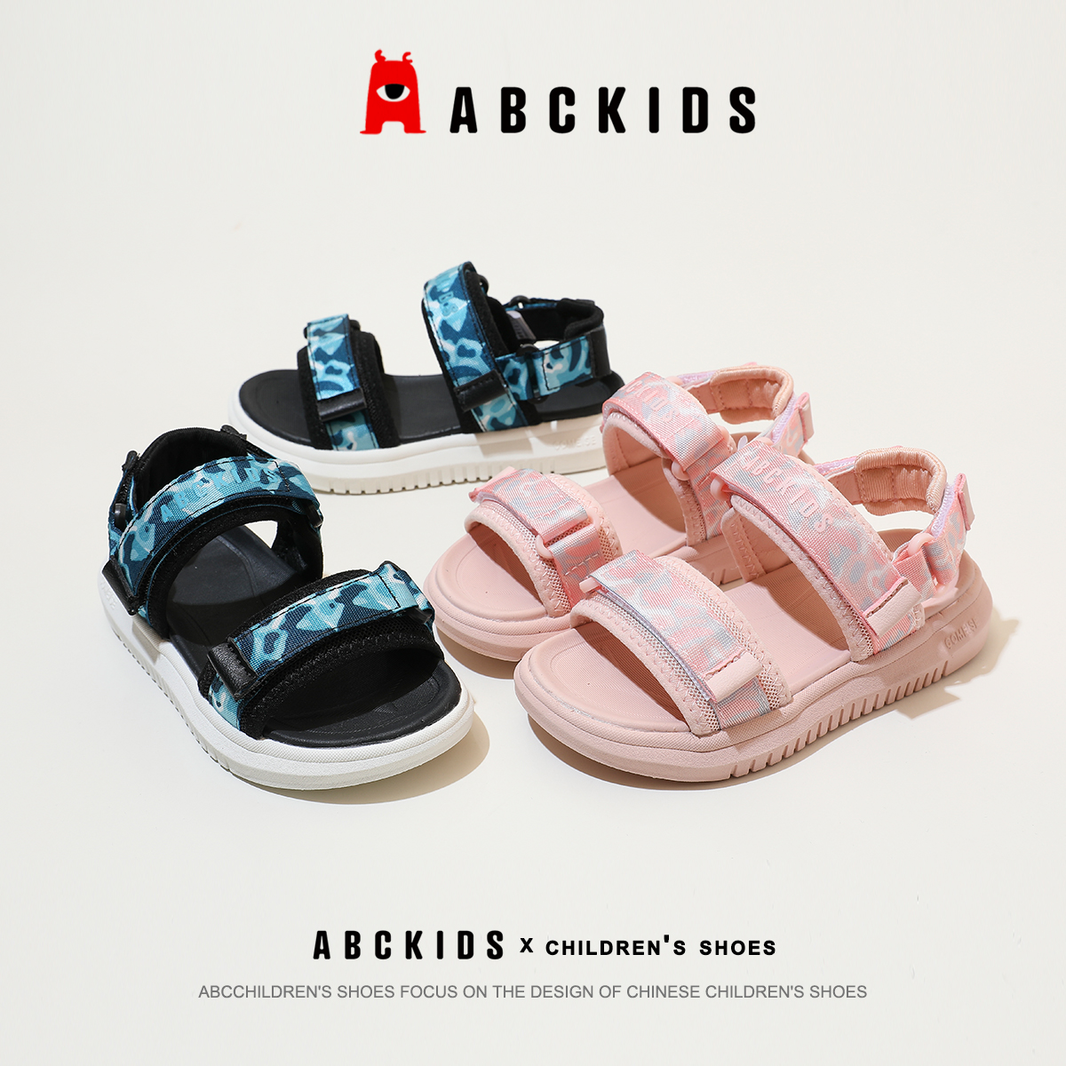 abckids童鞋女童凉鞋2022夏季新款软底防滑小童男童女