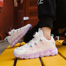 守成-173冬季新款皮面儿童旋钮扣篮球鞋旋 厂家直销