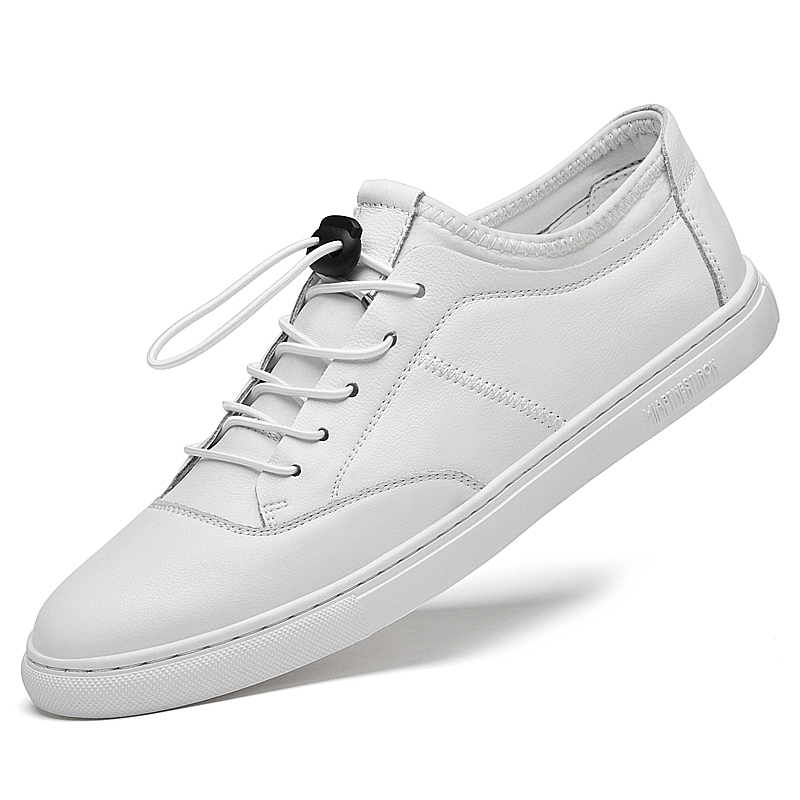 ZY2005-男鞋  小白鞋 材料：二层牛皮 颜色：黑色  