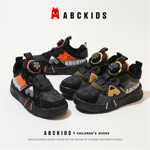 Abckids童鞋男童冬季防寒鞋子学生版男孩二棉鞋加绒保暖运