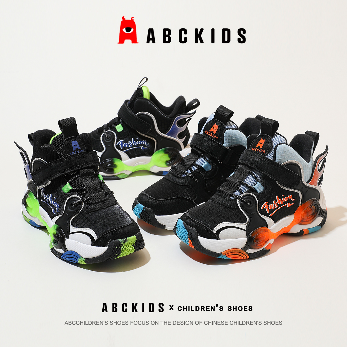 Abckids男童正版棉鞋冬季加绒保暖儿童帅气运动鞋加厚儿童
