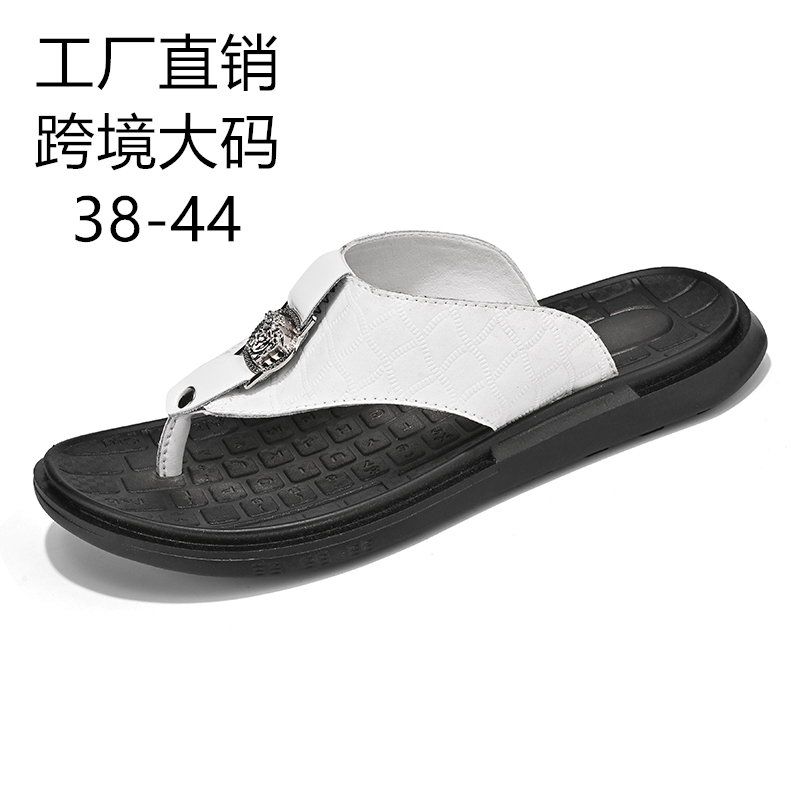 【工厂直销】男士人字拖真皮休闲凉拖鞋2023夏季新款凉鞋