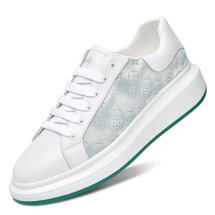 LXL6551麦昆男女小白鞋,白黑色，白绿色，男鞋37-45