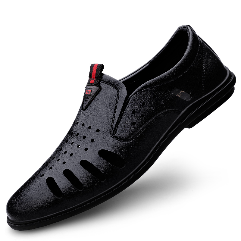 CWW1898新款镂空夏季男鞋  尺码38-44批发75黑色