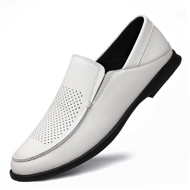 XY2126二层皮单鞋 冲孔38-44皮鞋码90 黑色 白色