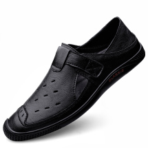 YXA2026时尚透气套脚凉鞋37-45批75 黑色 灰色 
