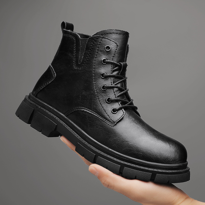 真牛皮马丁靴休闲大码男鞋38-46