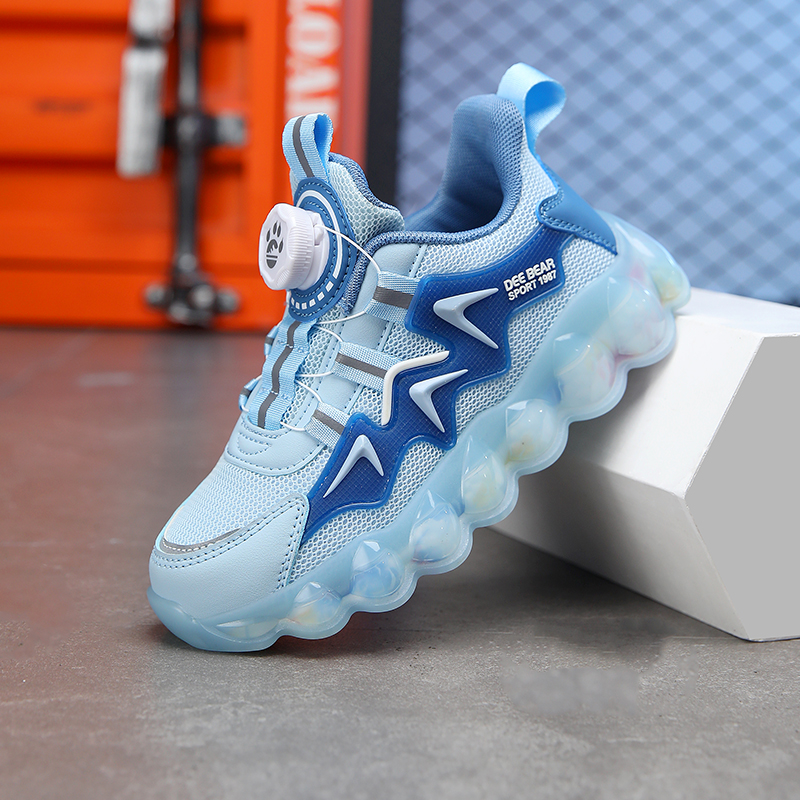 173秋季双网 深蓝 黑桔 黑绿  天蓝 男童运动鞋